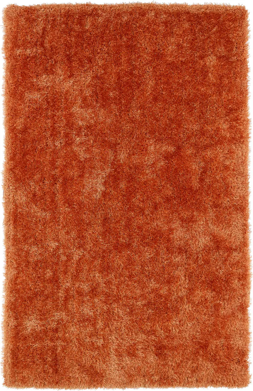 Modern Loom Posh Shag Orange Solid Modern Rug