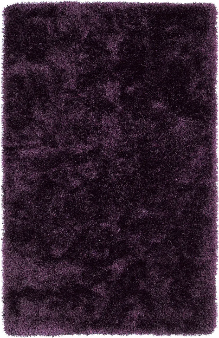 Modern Loom Posh Shag Purple Solid Modern Rug