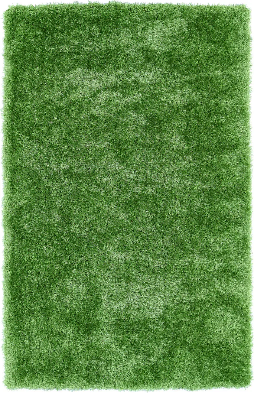 Modern Loom Posh Shag Lime Green Solid Modern Rug