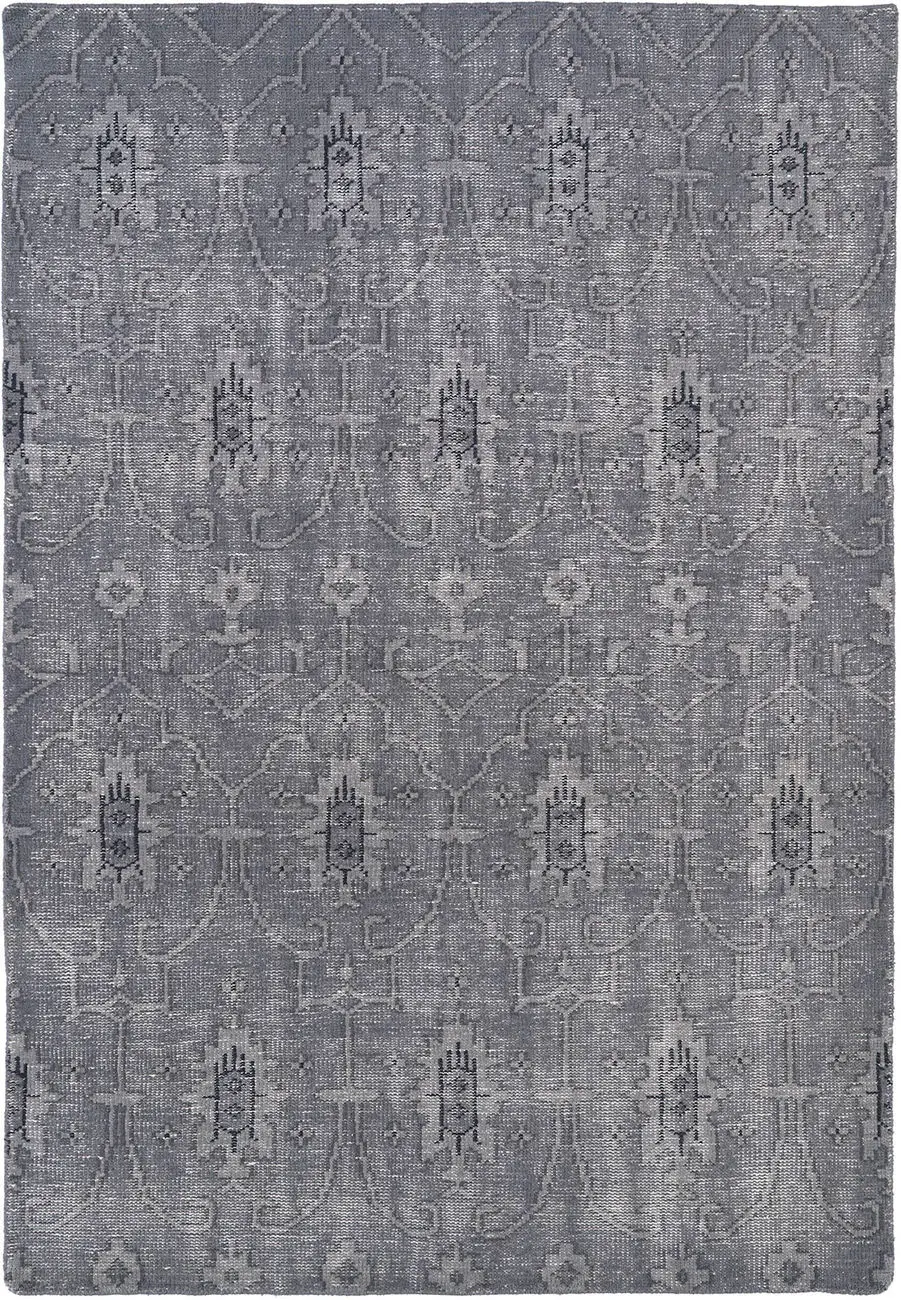 Modern Loom Restoration Hand Knotted Grey Transitional Rug