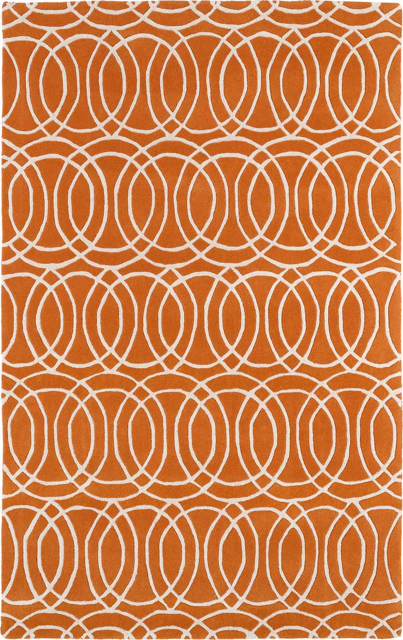 Modern Loom Revolution Hand Tufted Orange Modern Rug