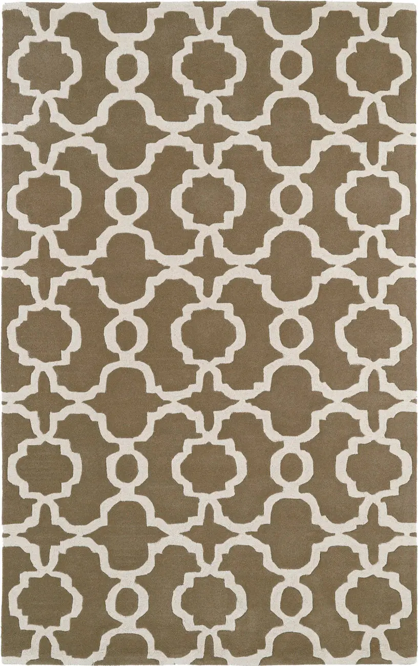 Modern Loom Revolution Light Brown Patterned Modern Rug