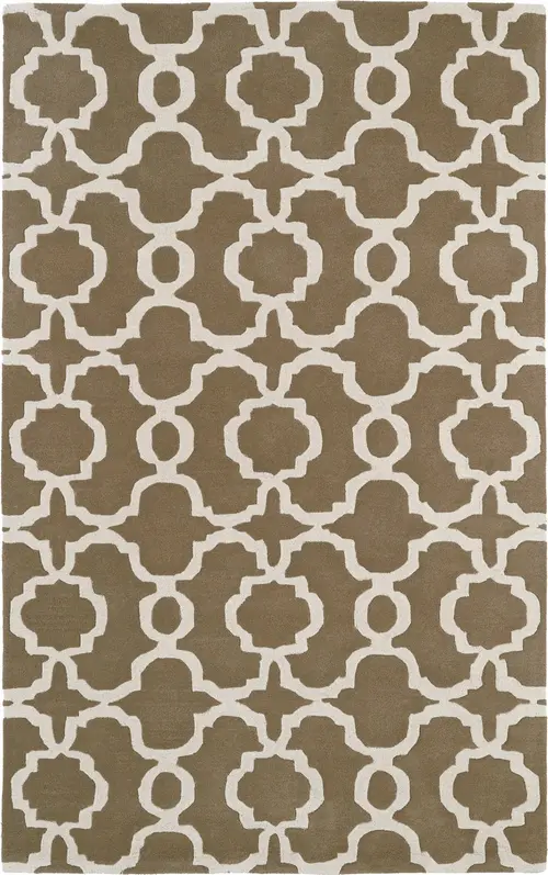 Modern Loom Revolution Light Brown Patterned Modern Rug