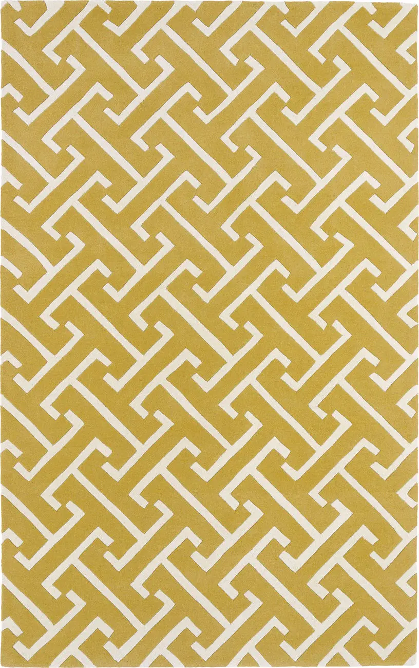 Modern Loom Revolution Yellow Patterned Modern Rug 2