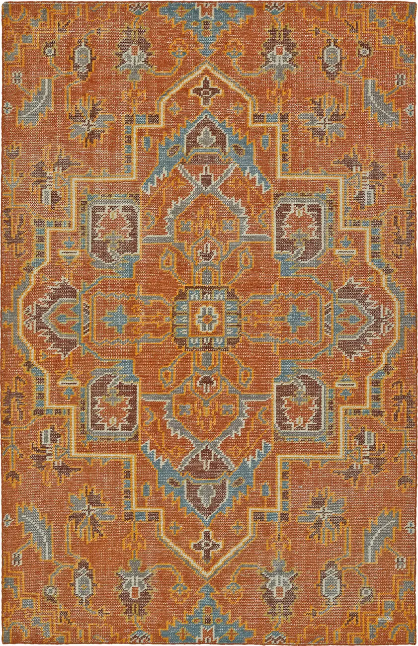 Modern Loom Relic Hand Knotted Paprika Transitional Rug
