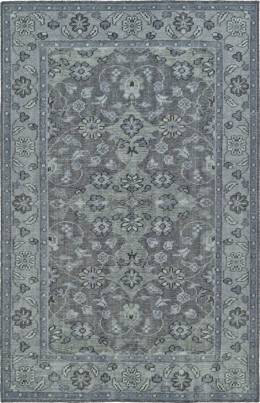 Modern Loom Relic Hand Knotted Grey Traditional Rug
