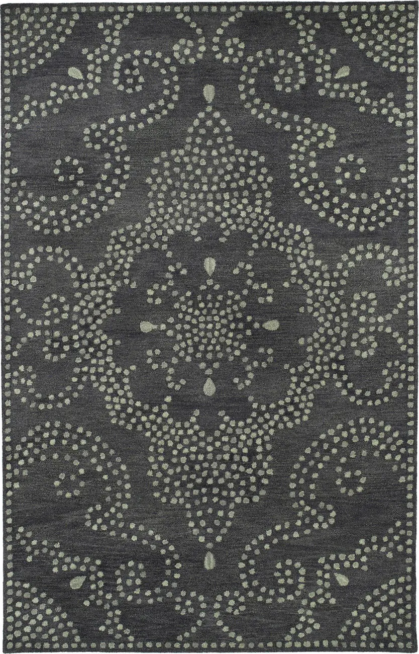 Modern Loom Rosaic Hand Tufted Charcoal Traditional Rug