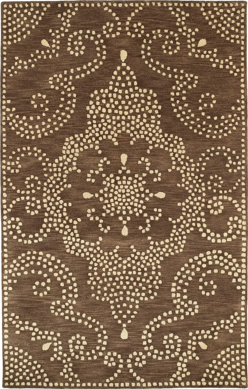 Modern Loom Rosaic Hand Tufted Brown Traditional Rug