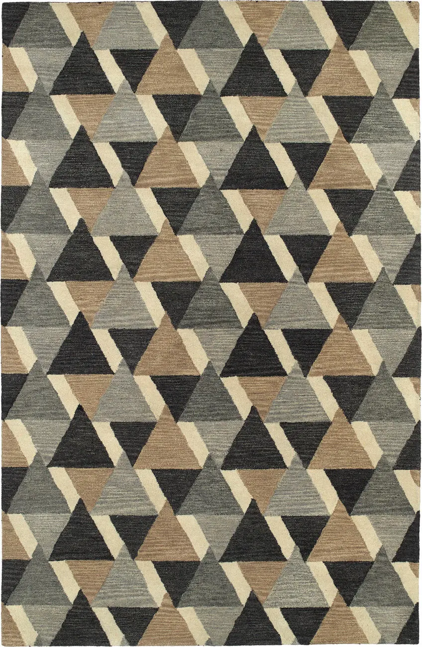 Modern Loom Rosaic Hand Tufted Charcoal Modern Rug