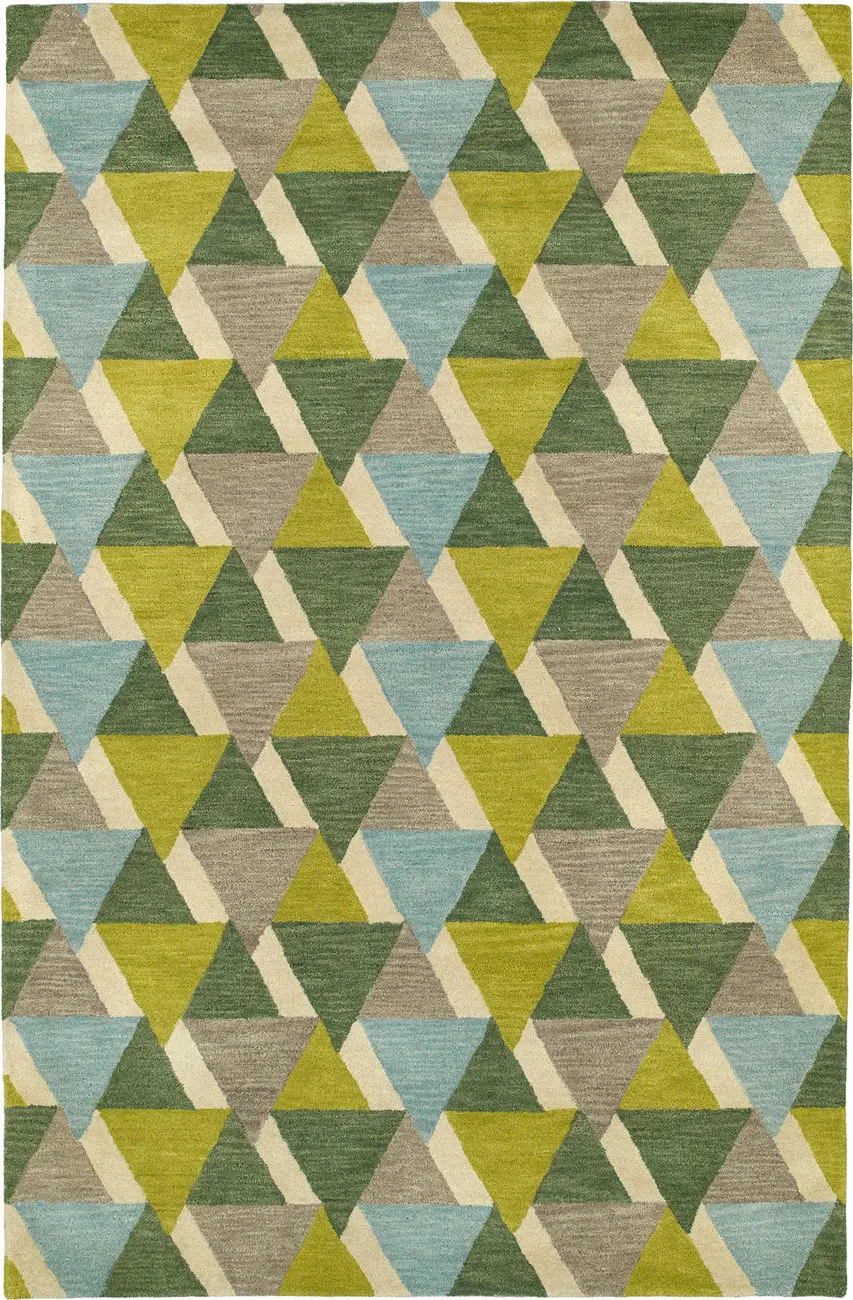 Modern Loom Rosaic Hand Tufted Lime Green Modern Rug