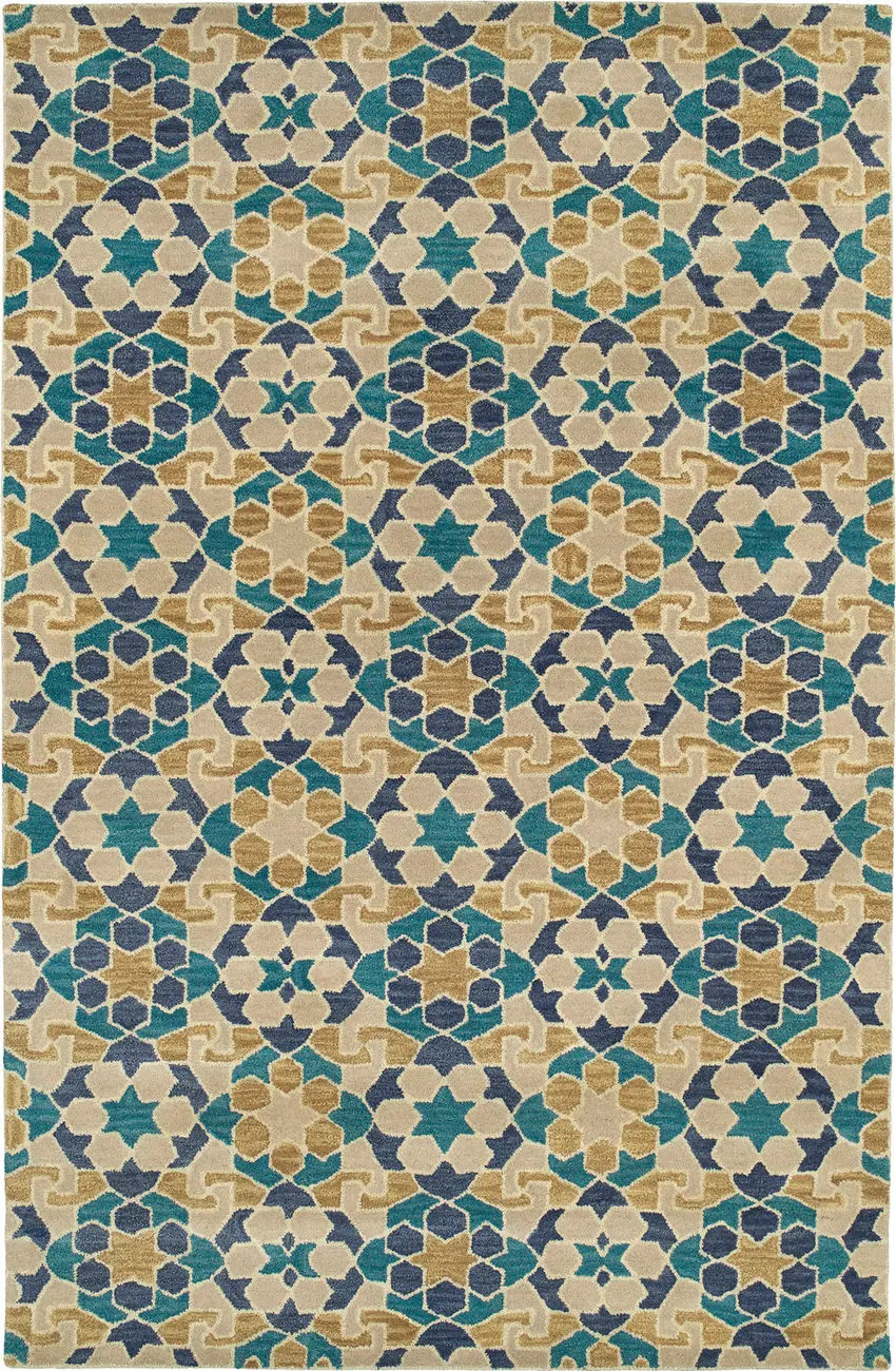 Modern Loom Rosaic Hand Tufted Sand Patterned Modern Rug 2