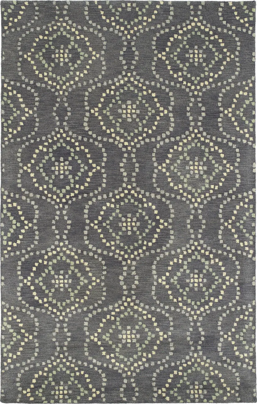 Modern Loom Rosaic Hand Tufted Slate Patterned Modern Rug