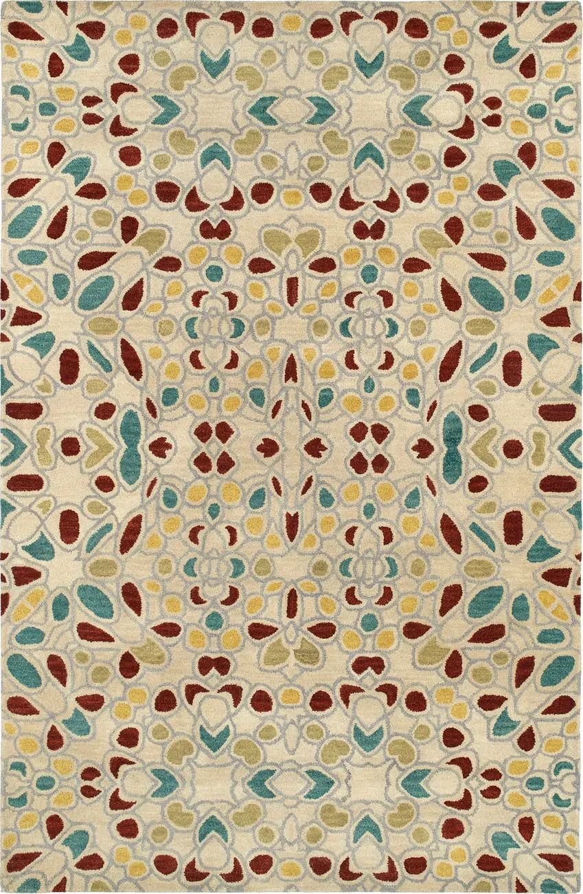 Modern Loom Rosaic Hand Tufted Beige Transitional Rug