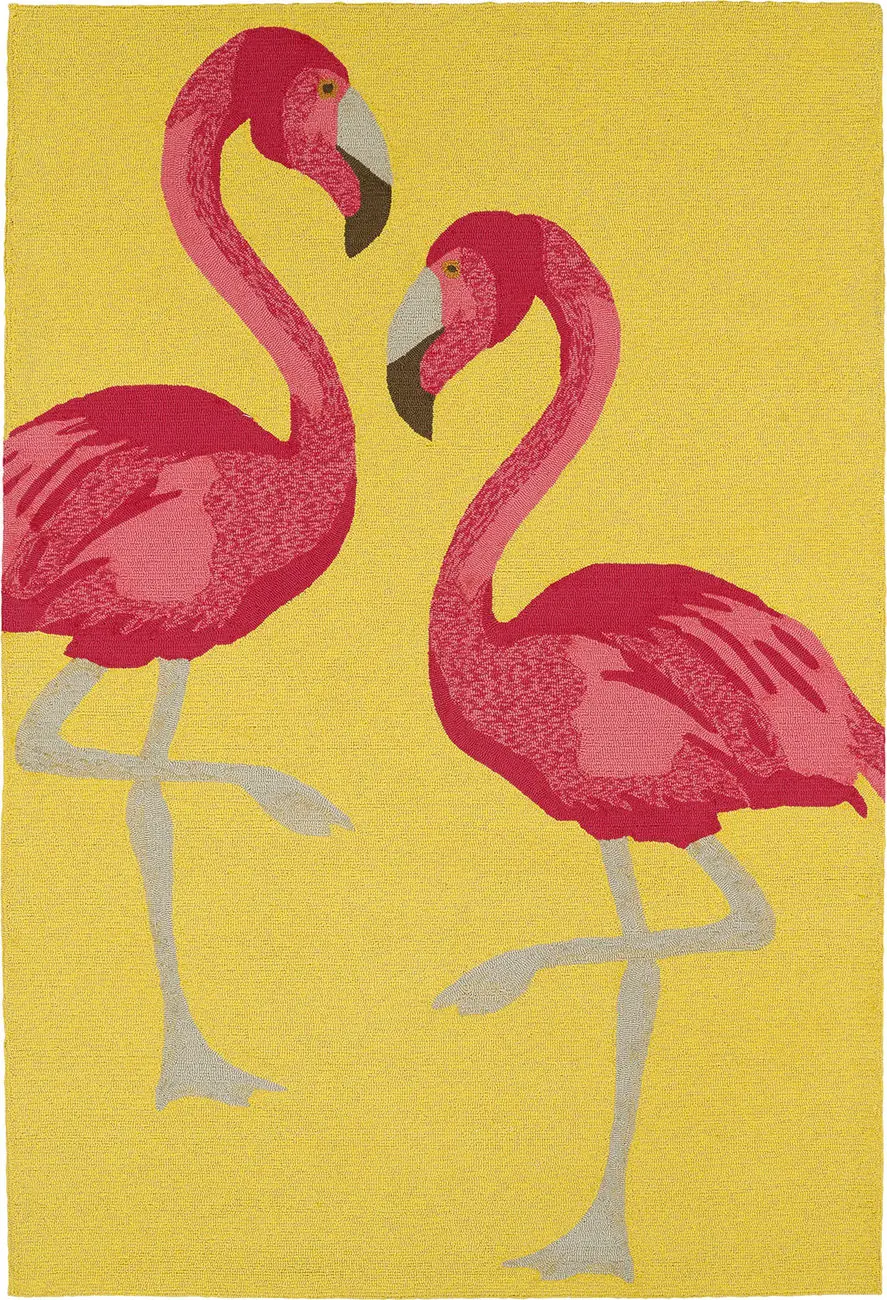 Modern Loom Sea Isle Gold Outdoor Coastal Contemporary Rug