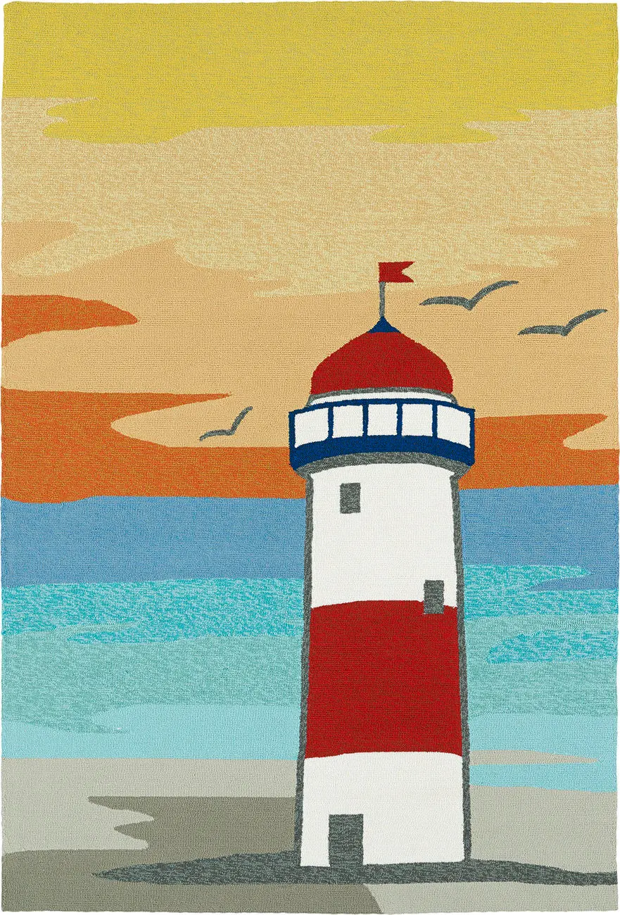 Modern Loom Sea Isle Gold Outdoor Coastal Contemporary Rug 2