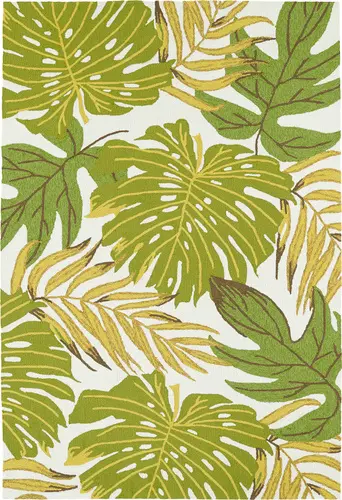 Modern Loom Sea Isle Ivory Outdoor Floral Contemporary Rug