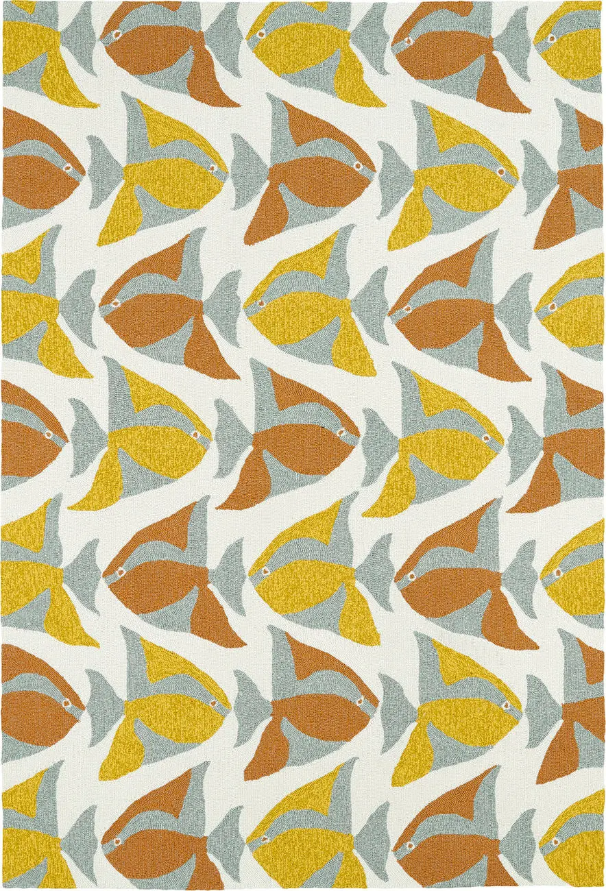 Modern Loom Sea Isle Ivory Outdoor Coastal Contemporary Rug 4