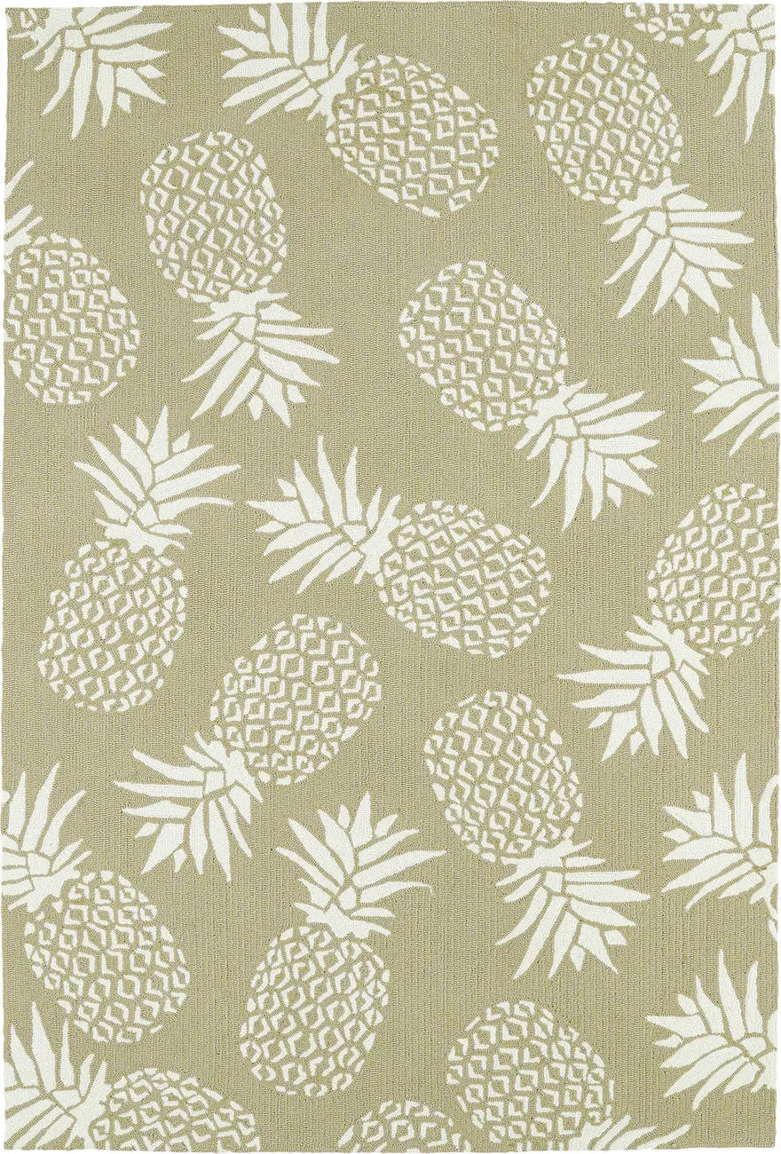 Modern Loom Sea Isle Light Brown Outdoor Coastal Contemporary Rug 2