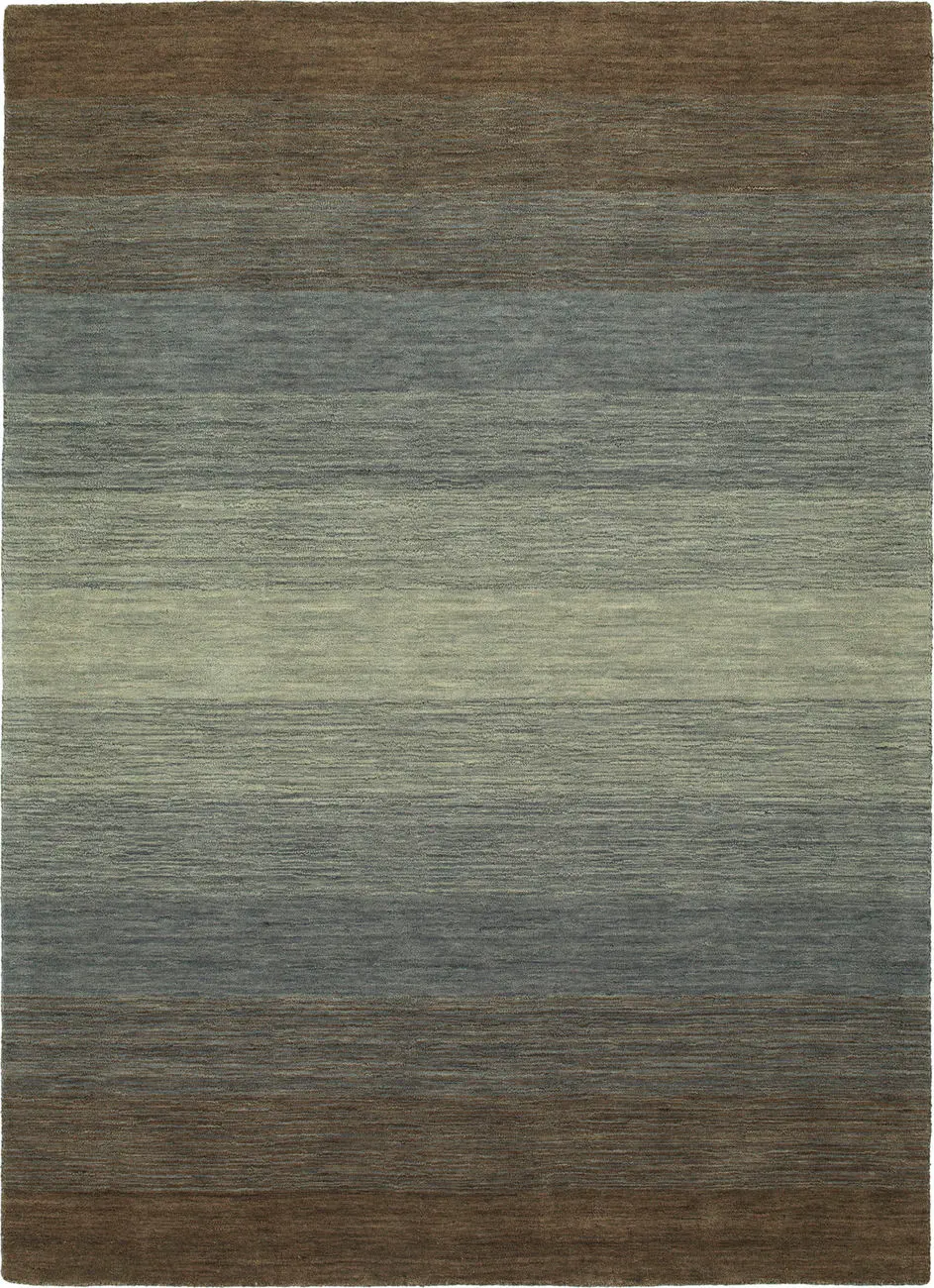 Modern Loom Shades Brown Striped Modern Rug