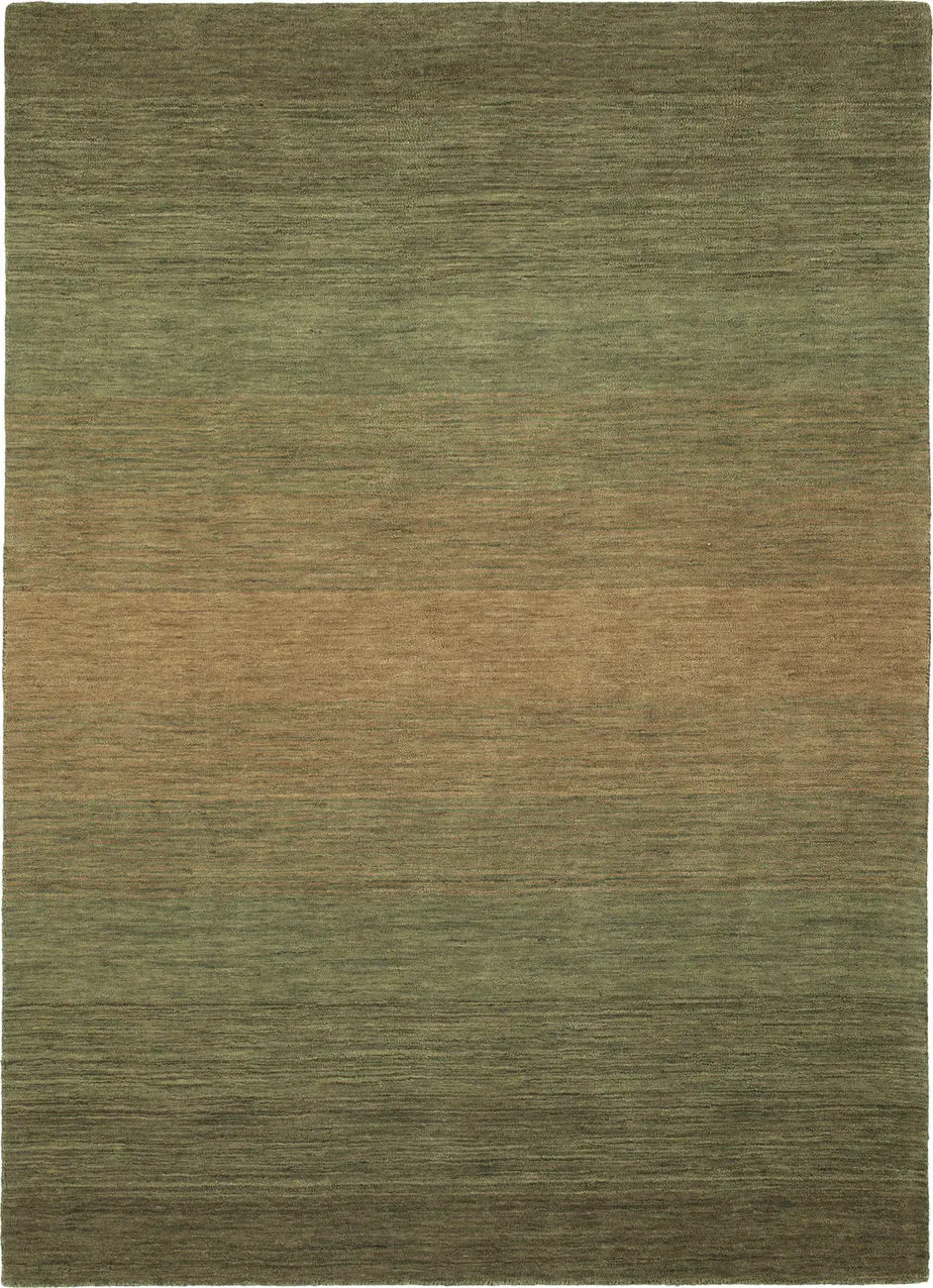 Modern Loom Shades Green Striped Modern Rug