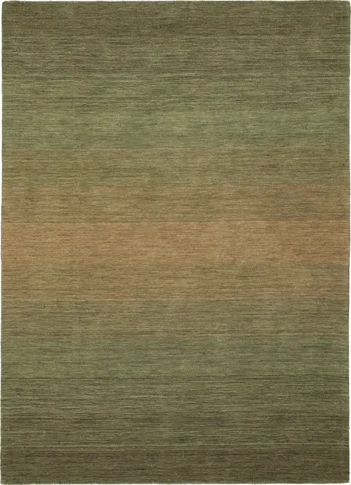 Modern Loom Shades Green Striped Modern Rug