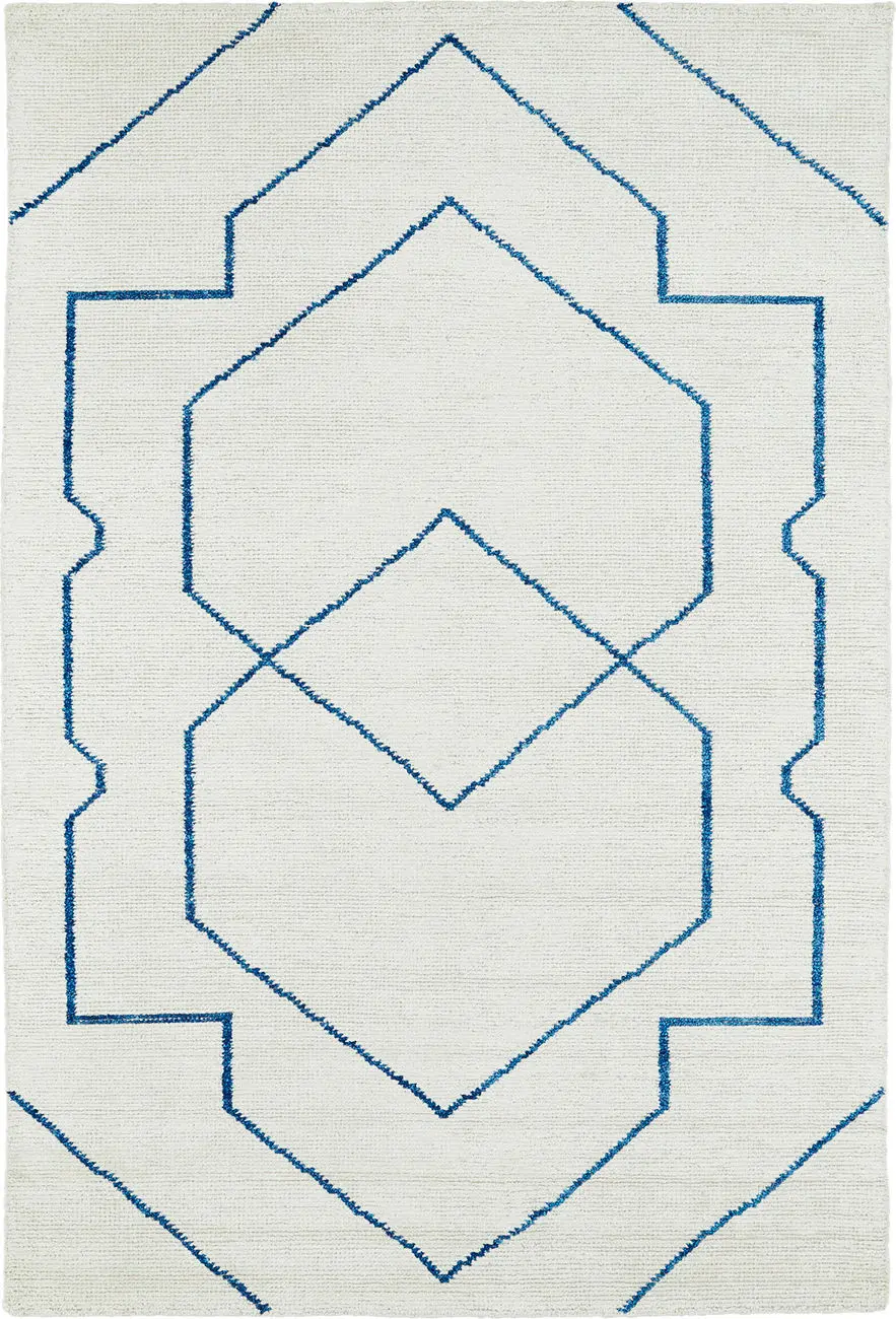Modern Loom Solitaire Ivory Patterned Modern Rug