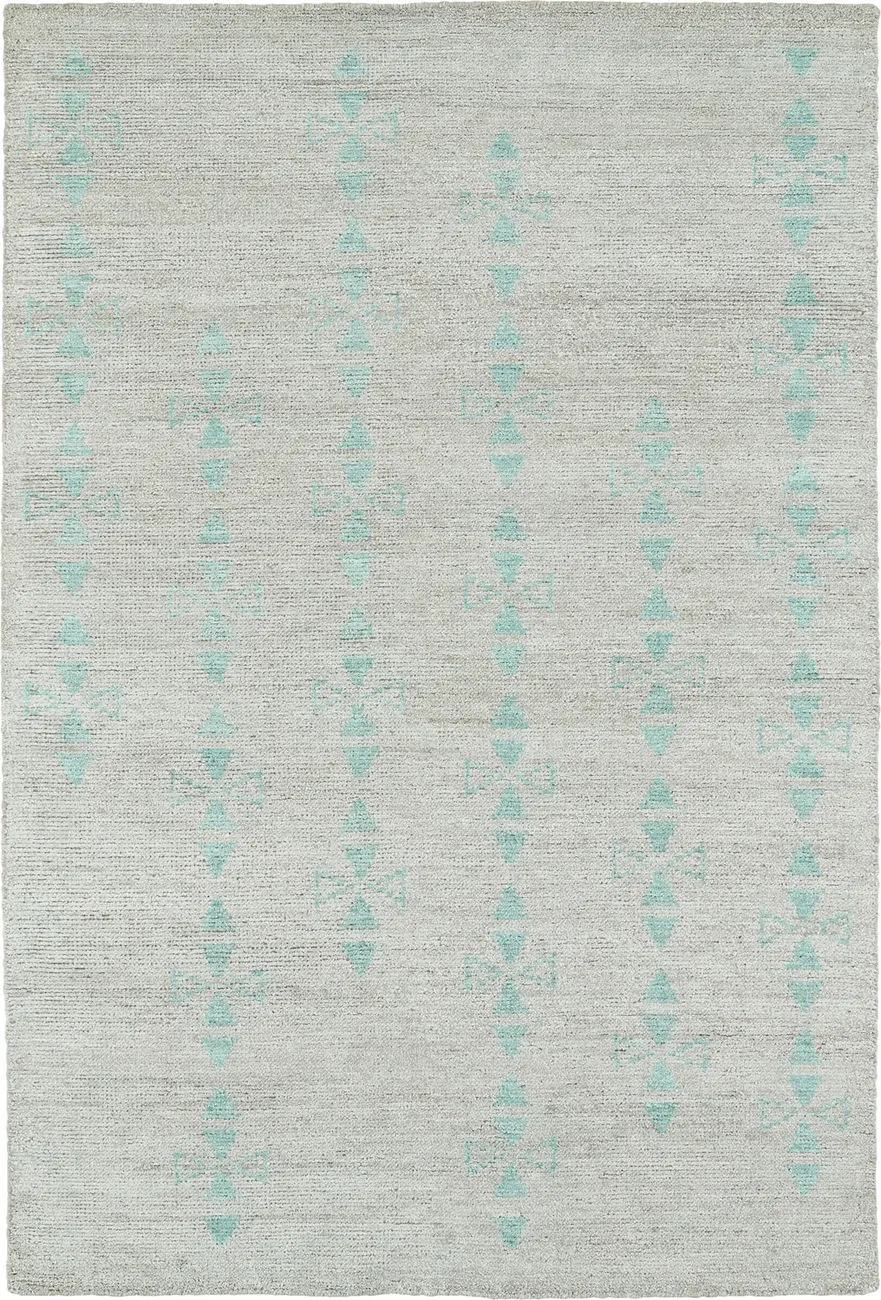 Modern Loom Solitaire Silver Patterned Modern Rug