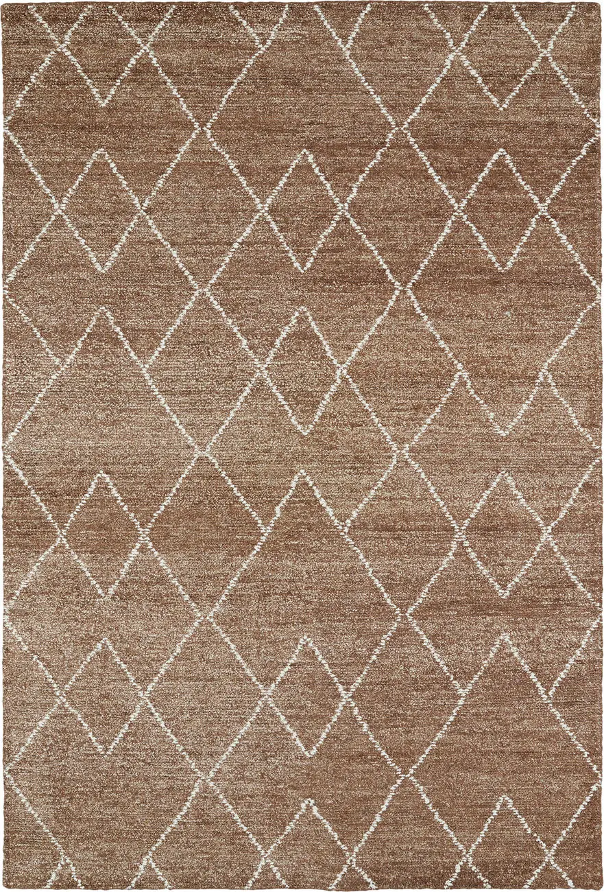 Modern Loom Solitaire Brown Patterned Modern Rug