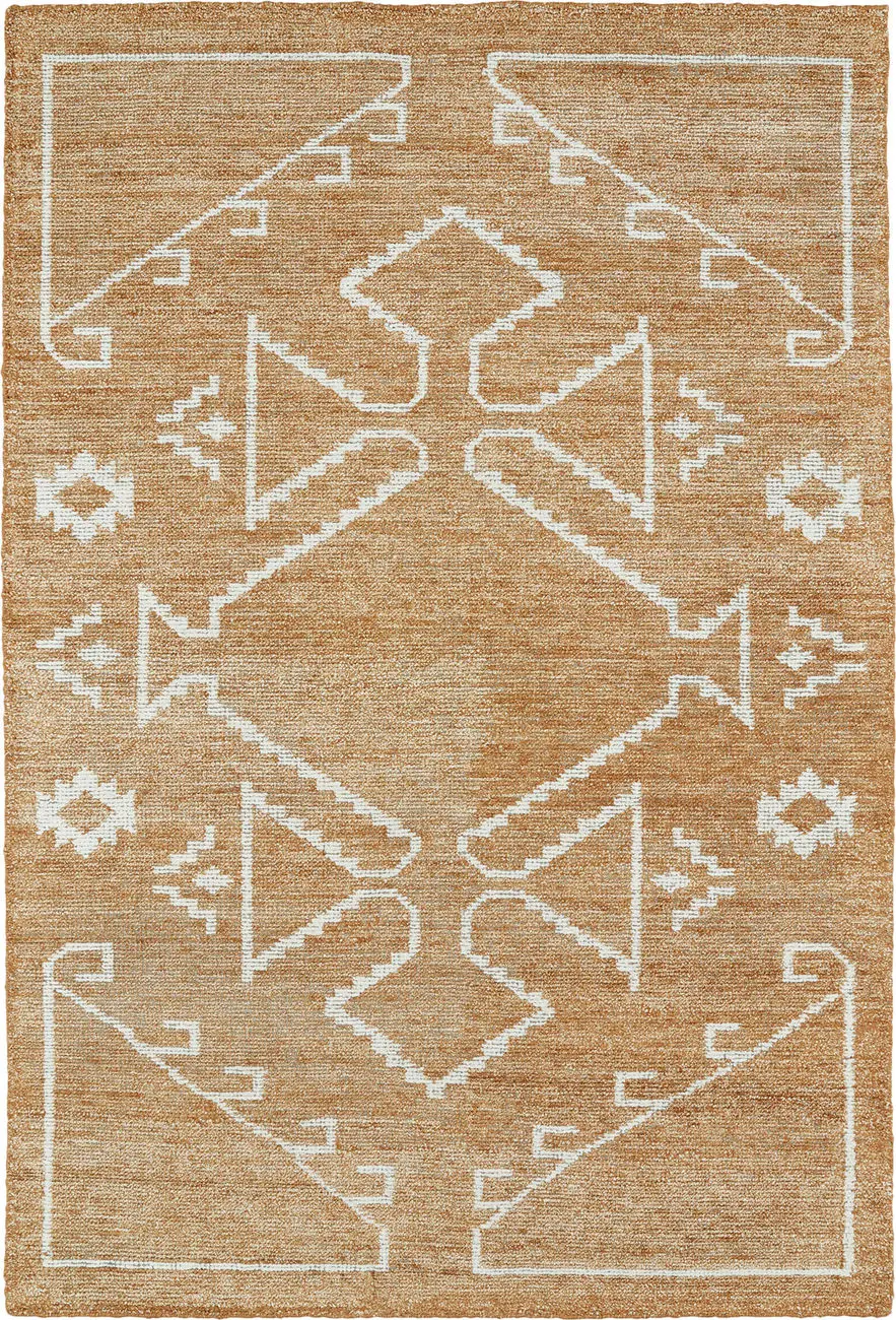 Modern Loom Solitaire Copper Patterned Modern Rug