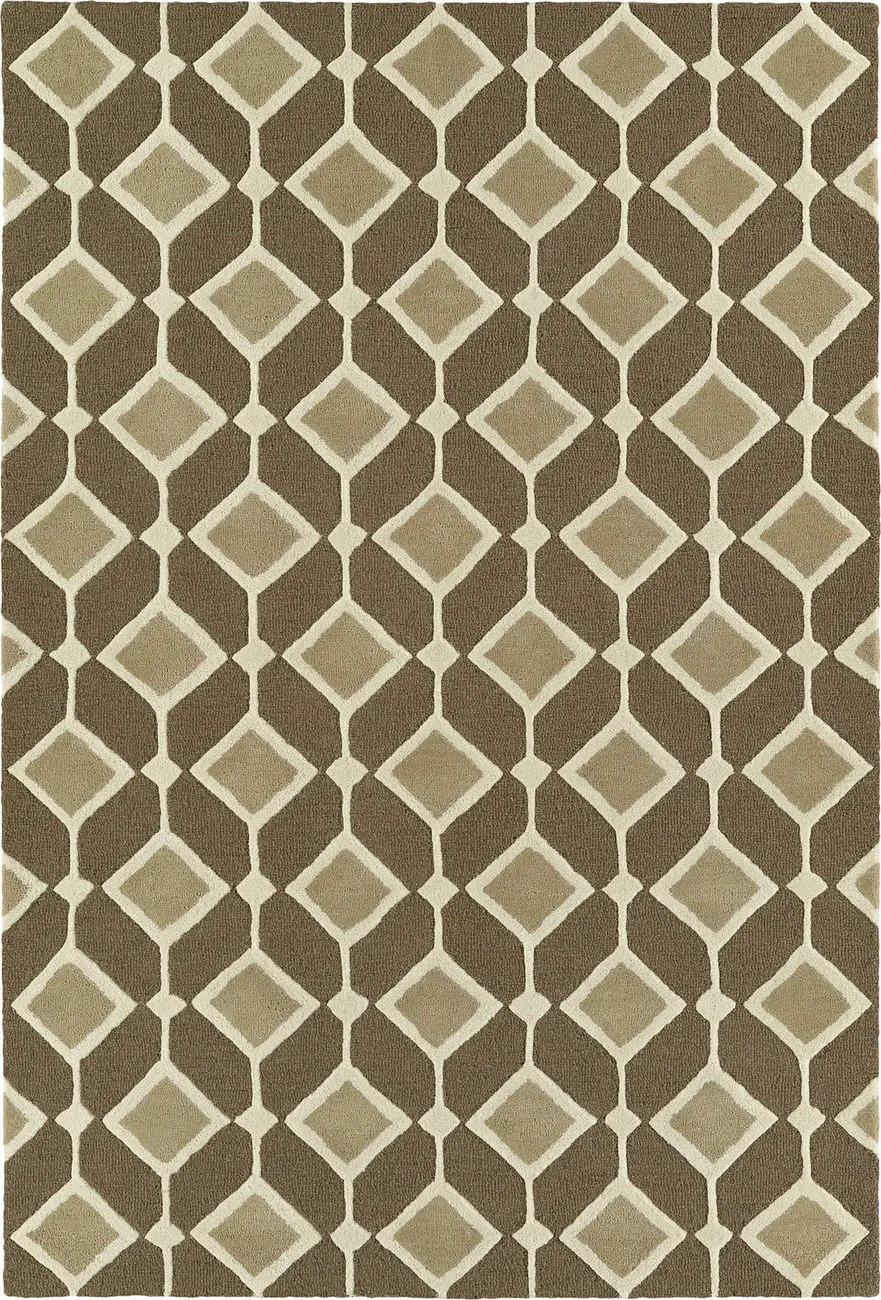 Modern Loom Spaces Hand Tufted Brown Patterned Modern Rug