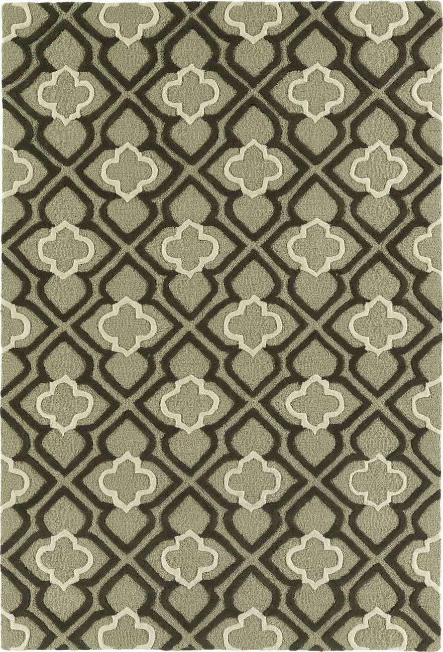 Modern Loom Spaces Hand Tufted Sage Patterned Modern Rug