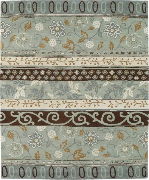 Modern Loom Taj Hand Tufted Mint Blue Transitional Rug