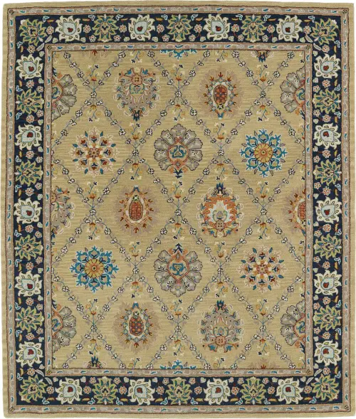 Modern Loom Taj Hand Tufted Gold Traditional Rug