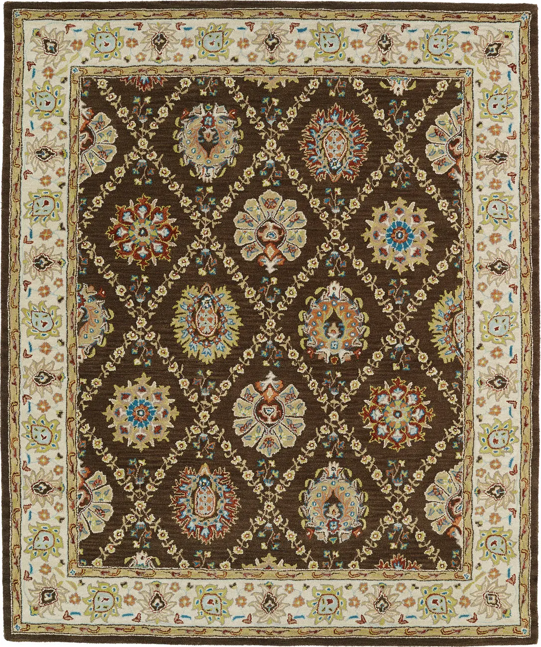 Modern Loom Taj Hand Tufted Chocolate Traditional Rug