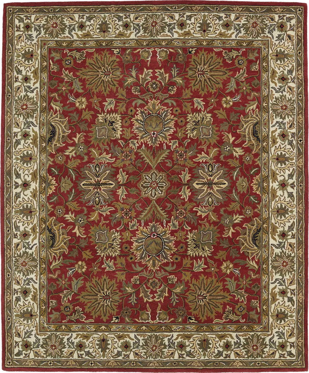 Modern Loom Taj Hand Tufted Red Traditional Rug