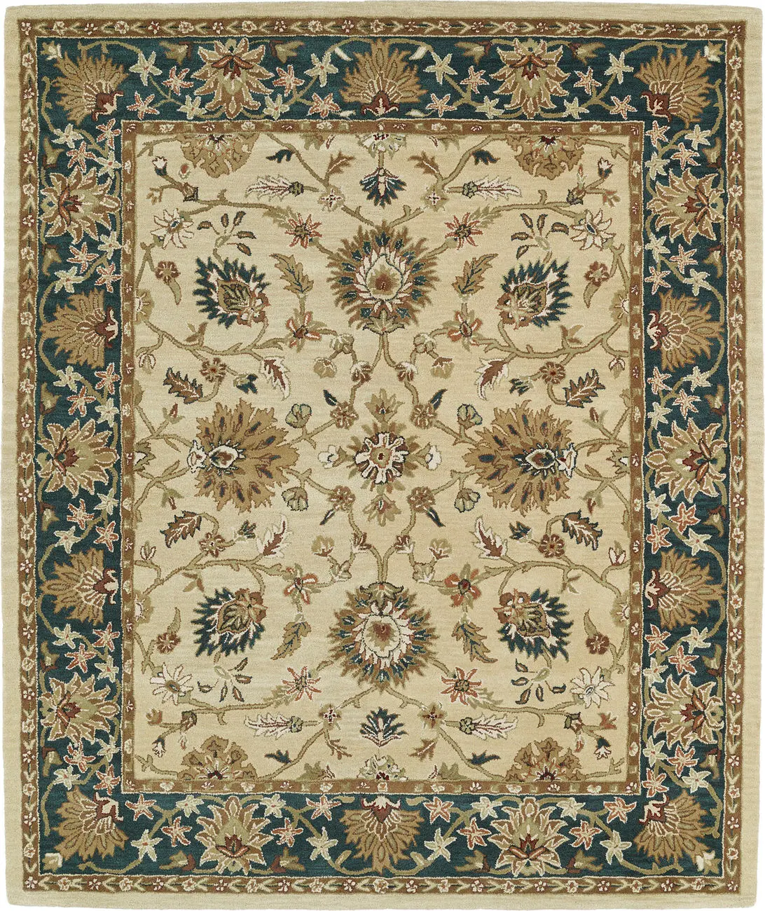 Modern Loom Taj Hand Tufted Gold Traditional Rug 2