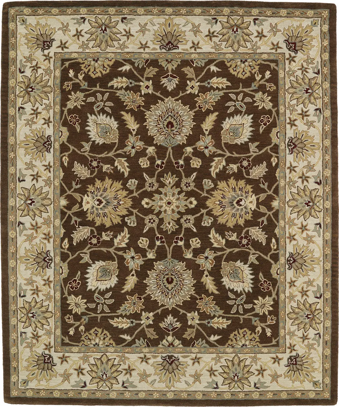 Modern Loom Taj Hand Tufted Chocolate Traditional Rug 2