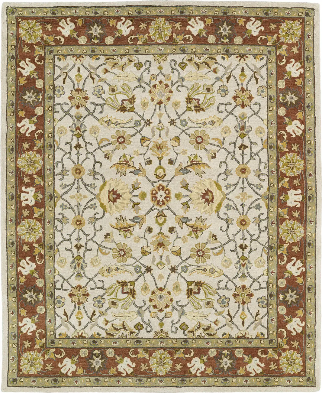 Modern Loom Taj Hand Tufted Oatmeal Traditional Rug