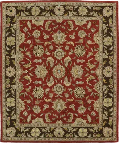 Modern Loom Taj Hand Tufted Burgundy Traditional Rug 2