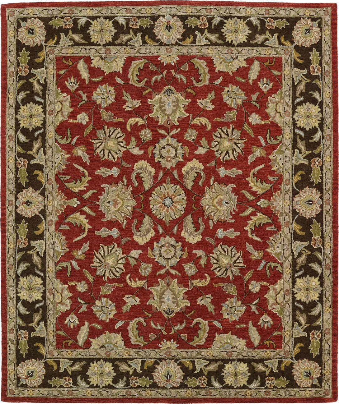 Modern Loom Taj Hand Tufted Burgundy Traditional Rug 2