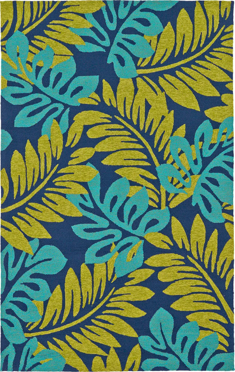 Modern Loom Yunque Navy Outdoor Floral Contemporary Rug 2