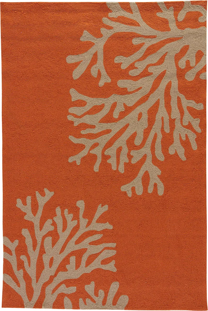 All Modern Rust Rug Modern Loom Living Grant I-O GD01 Bough Out Orange Rust Hand Loomed ...