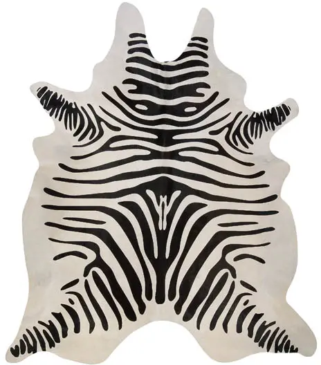 Pergamino Black Cow Hide Rug