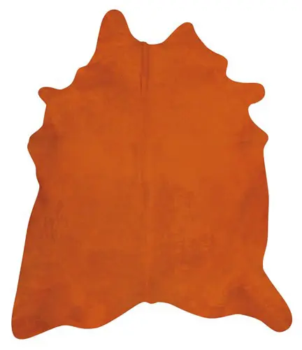 Pergamino Orange Cow Hide Rug 2