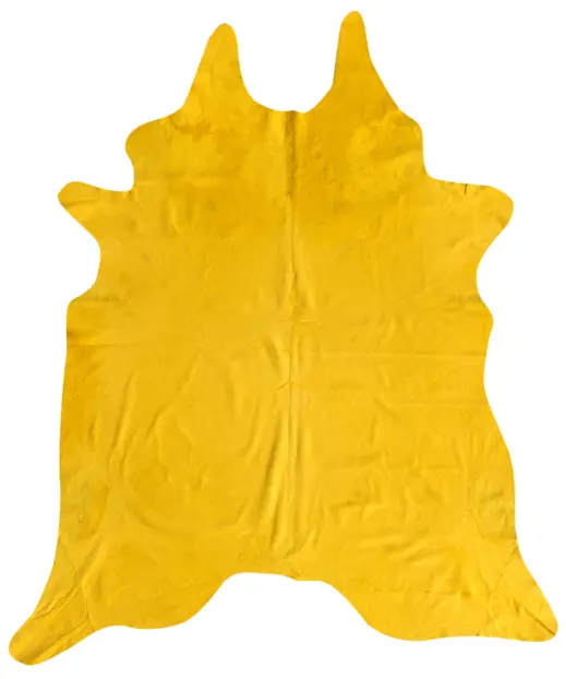 Pergamino Yellow Cow Hide Rug