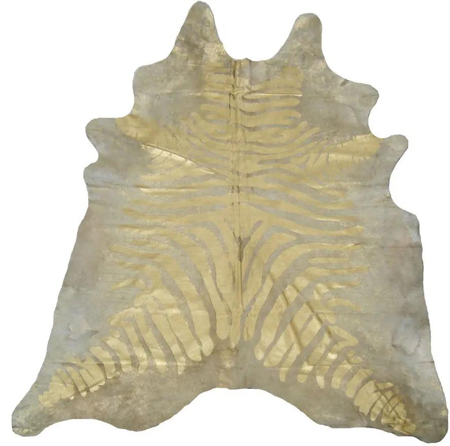 Pergamino Yellow Cow Hide Rug 2