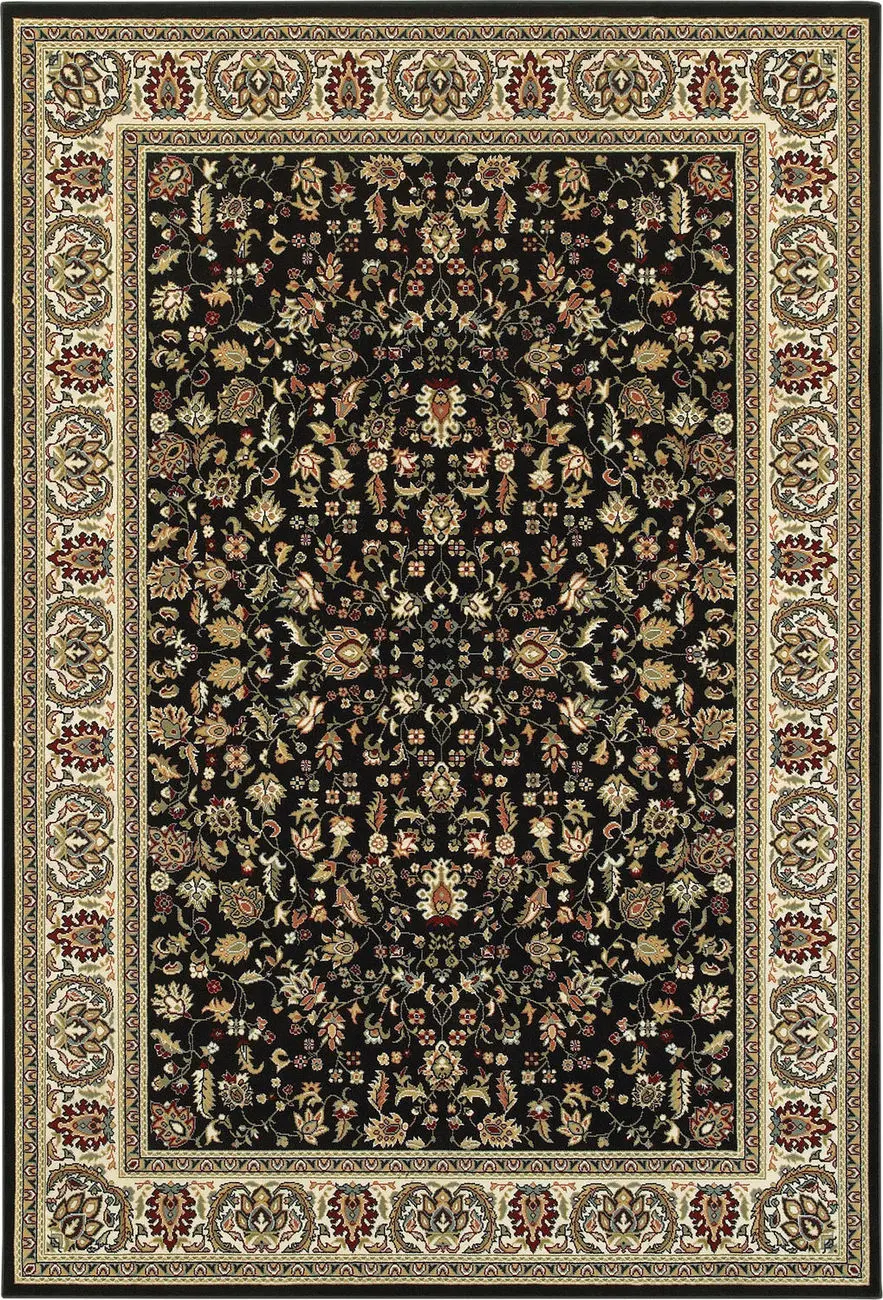 Modern Loom Kashan 7310_108B1 Black Traditional Rug