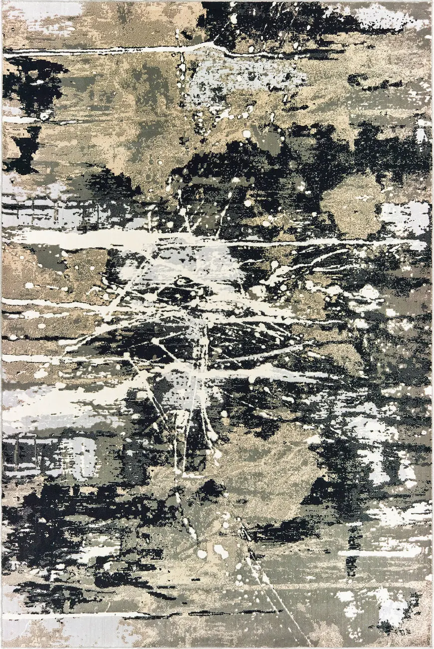 Modern Loom Bowen 109E2 Black Abstract Rug