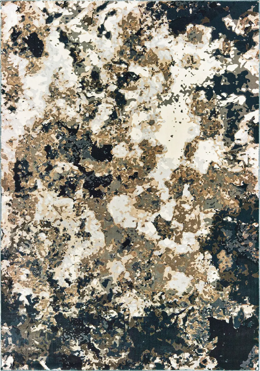 Modern Loom Bowen 7310_1808Q Navy Abstract Rug