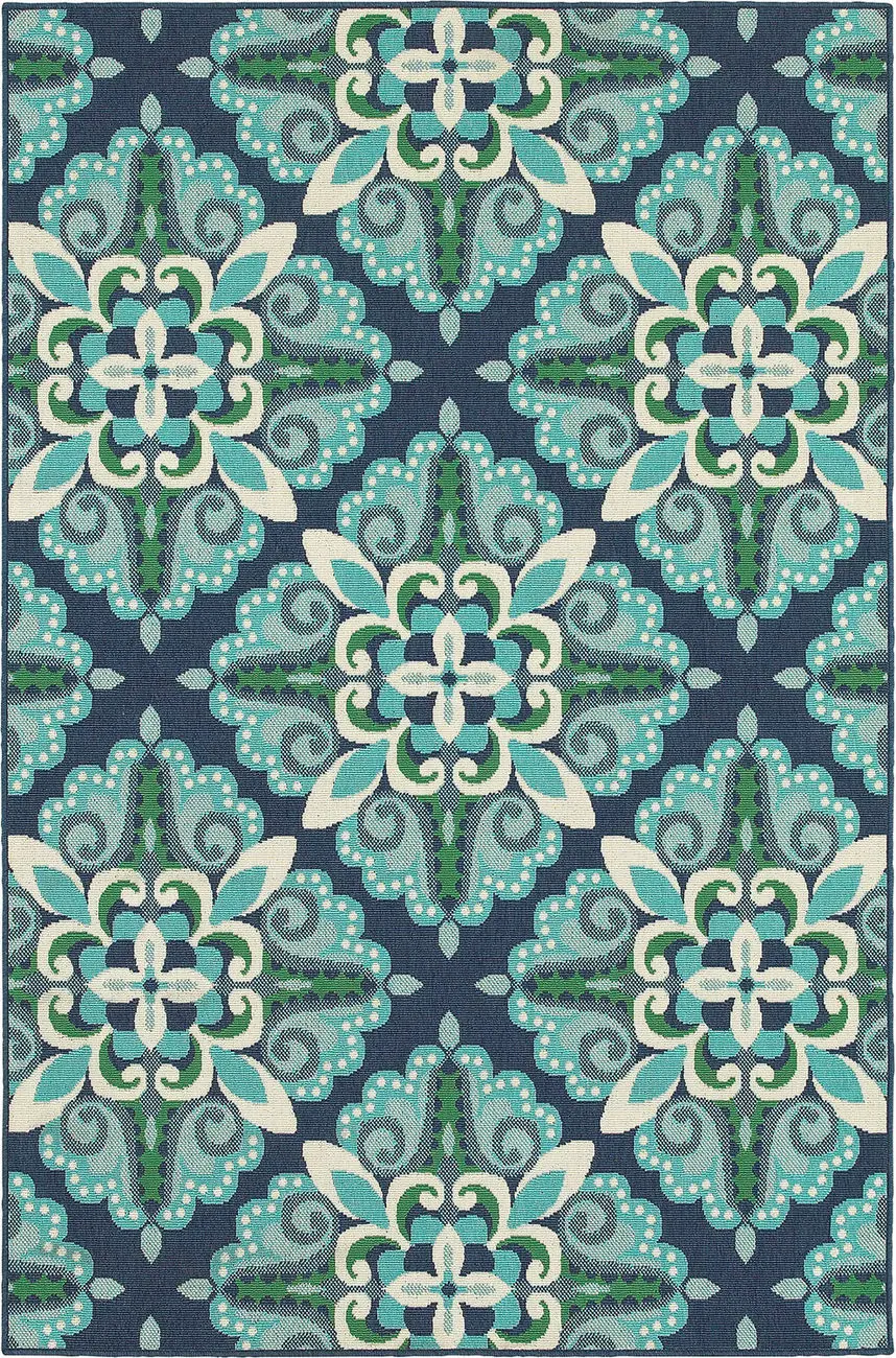 Modern Loom Meridian 7310_2206B Blue Outdoor Rug